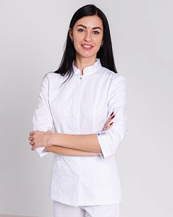 Медицинская рубашка женская Сакура белая